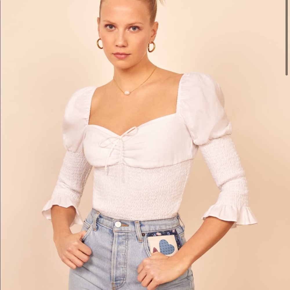 Reformation “haven top” worn 3x, dry cleaned once